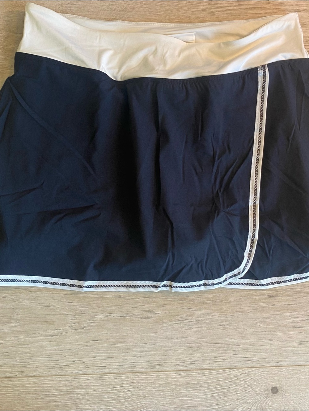 Women’s Athletic Skort - Navy with White Waistband